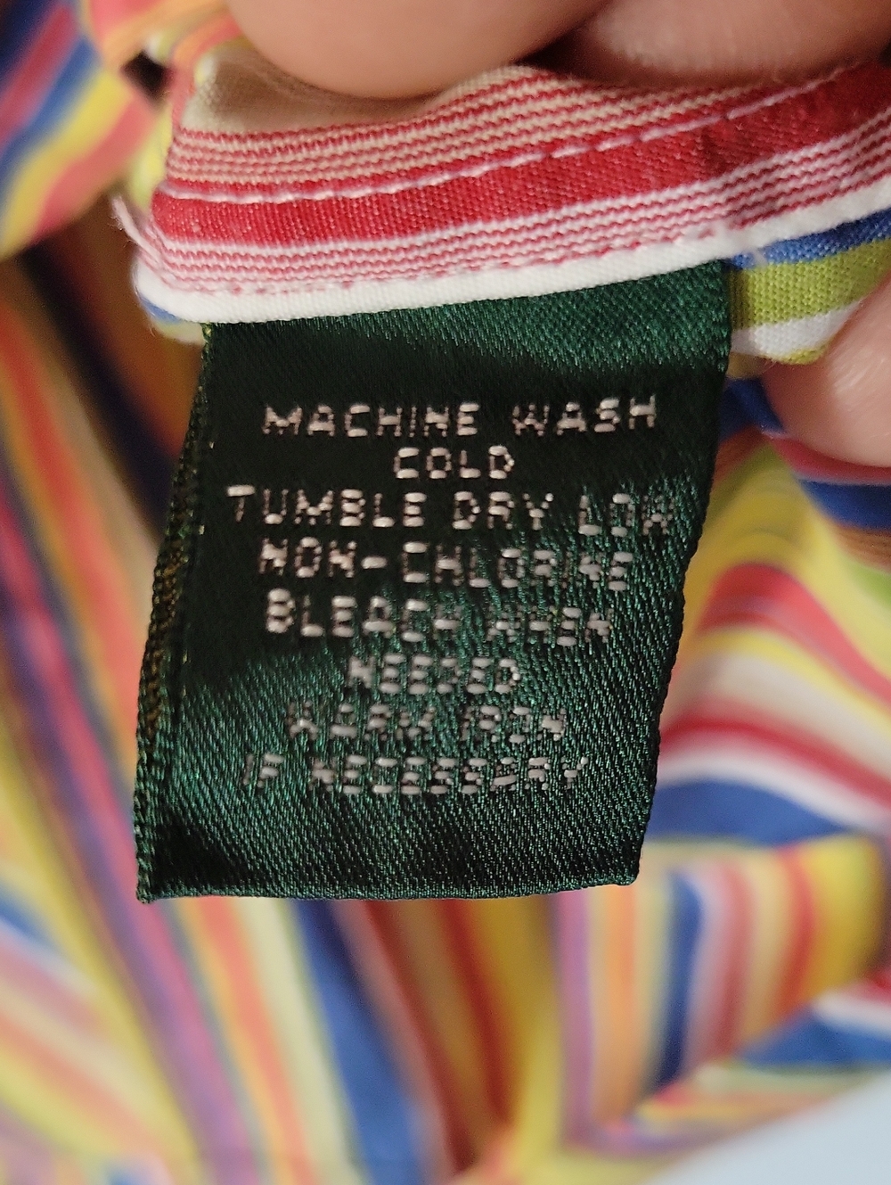 Lauren Ralph Lauren Multicolor Striped Button-Down Shirt 100% Cotton - Picture 6 of 6